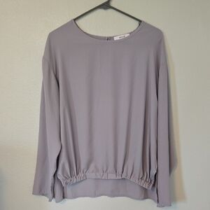 Ro & De Gray Chiffon Top Long Sleeves Size Large